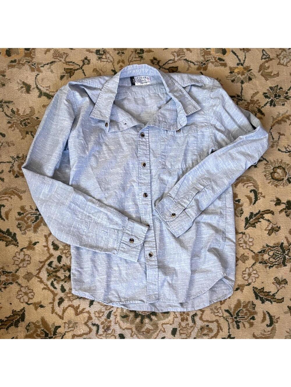 Ezekiel light blue Swiss dot Dutton down dress shirt 100% cotton work office